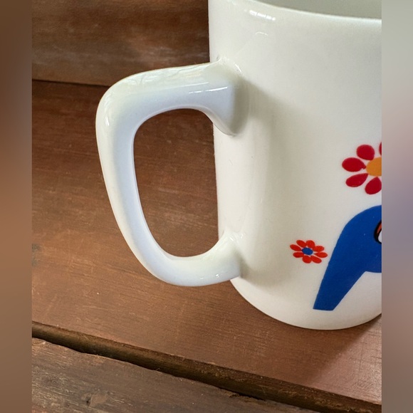 Mint condition Vintage Swedish Scandinavian blue Dala horse Berggren Ceramic mug - Picture 4 of 6